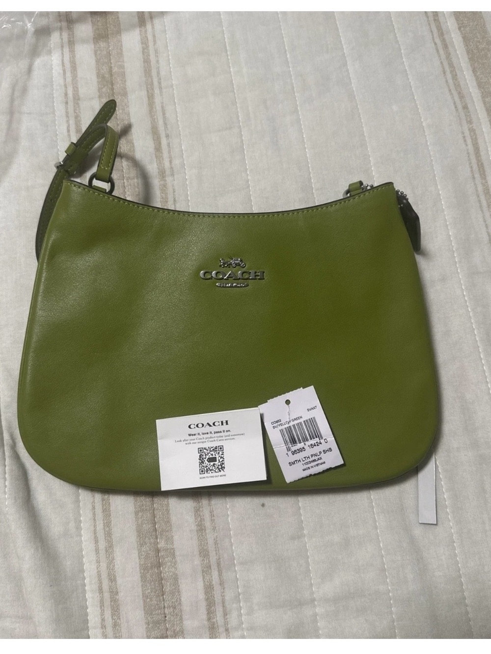 Coach Olive Leather Hobo Shoulder Bag - Picture 3 of 8